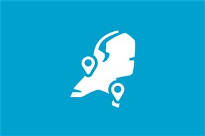 icoon kaartje van Nederland met twee locatiepinnetjes